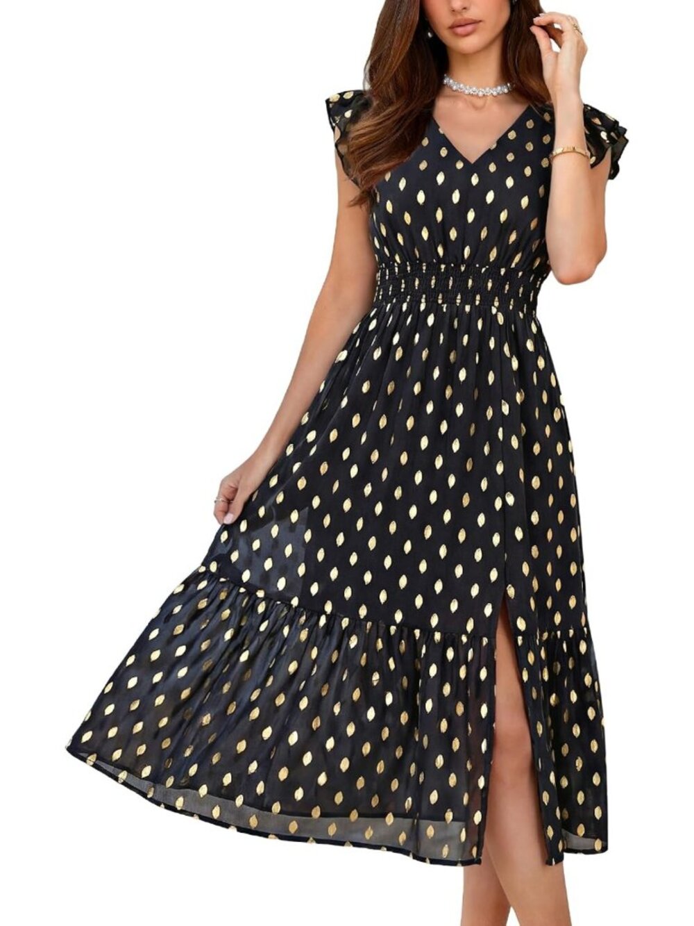Boho Beach Midi Sundress for Women | Summer Wedding Guest Dress, Casual & Chic